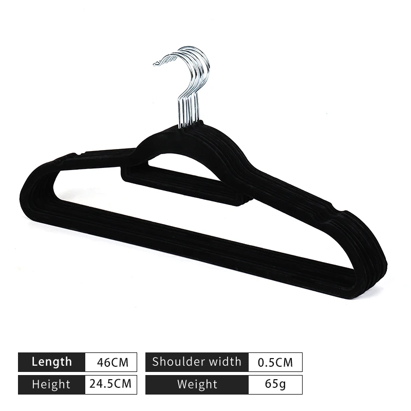 customized black multi-functional velvet tie suits clothes  hanger for adult