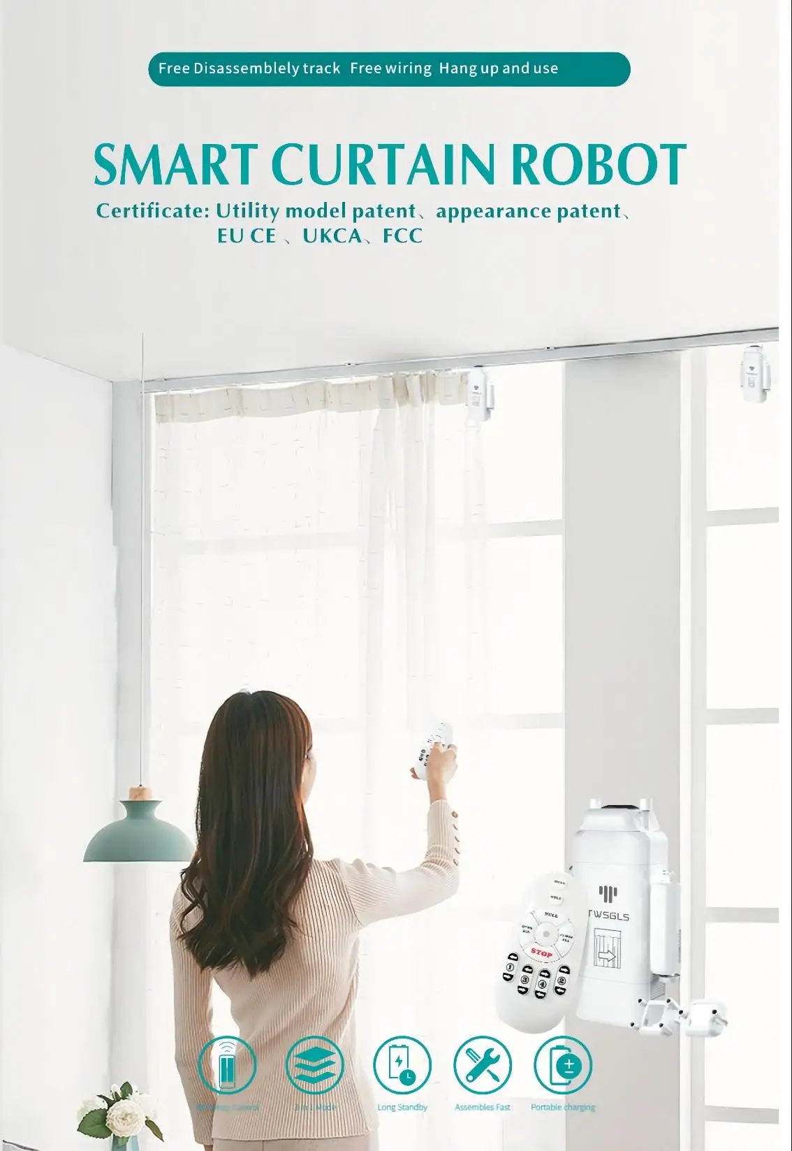 Smart curtain robot automation curtain opener smart home system