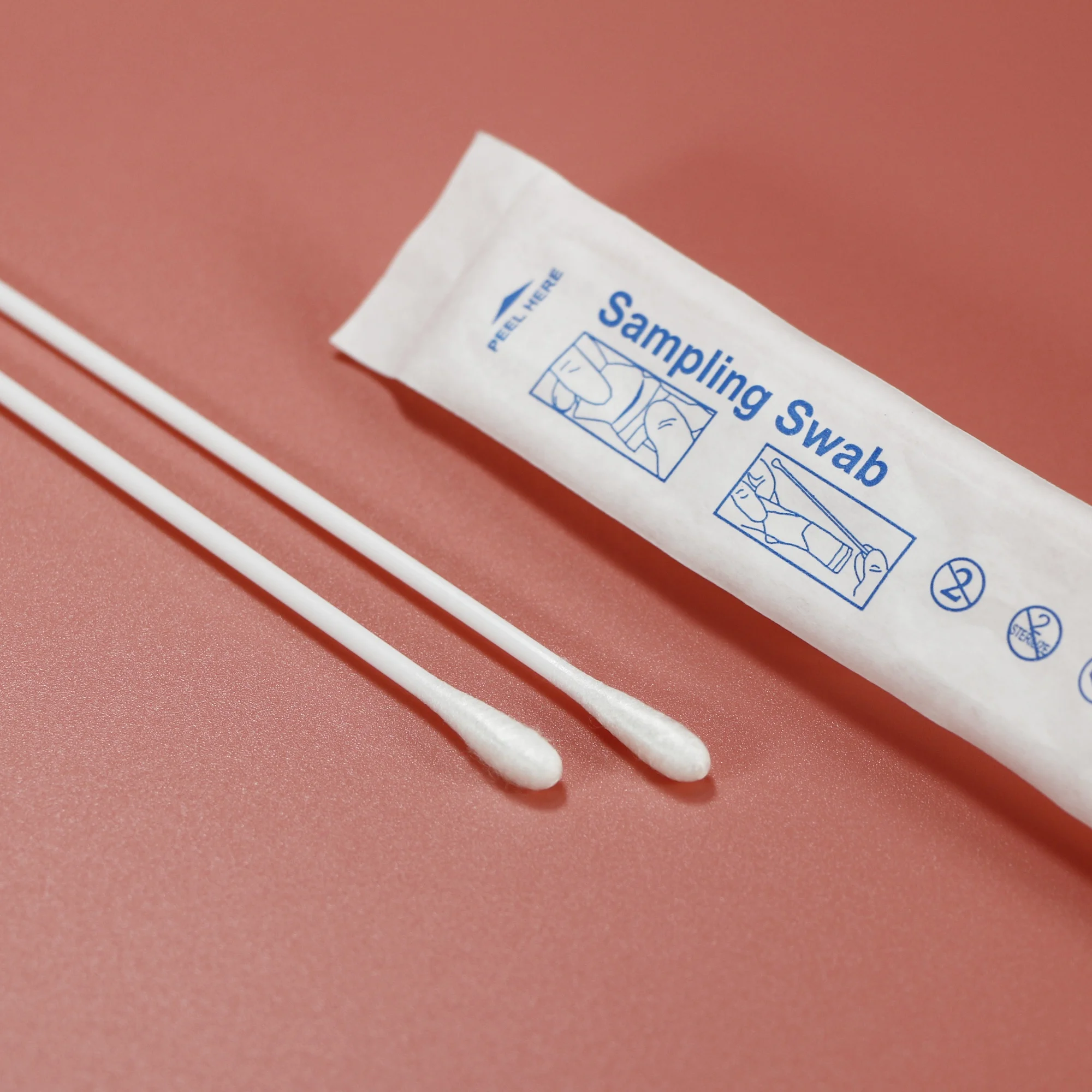 
15cm PS stick dacron tip swab for sample collection and transport 