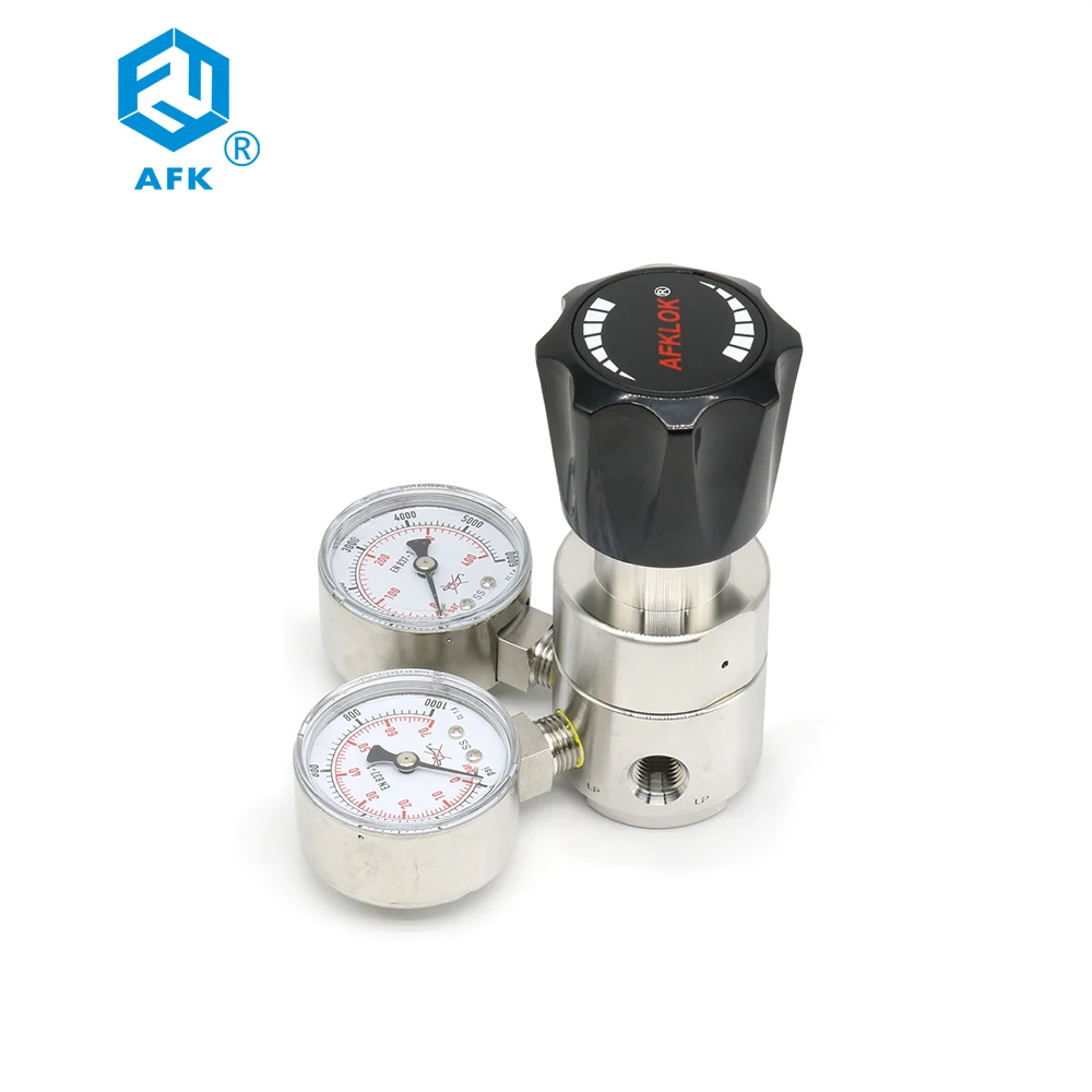 1/2in female ss316 Helium CGA540 cylinder connector double gauges pressure regulation valve with air Pressure regulator