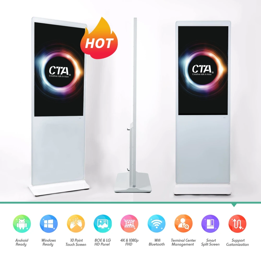 New Model Indoor 55 Inch Ir Interactive Touch Screen Self Service Terminal Totem