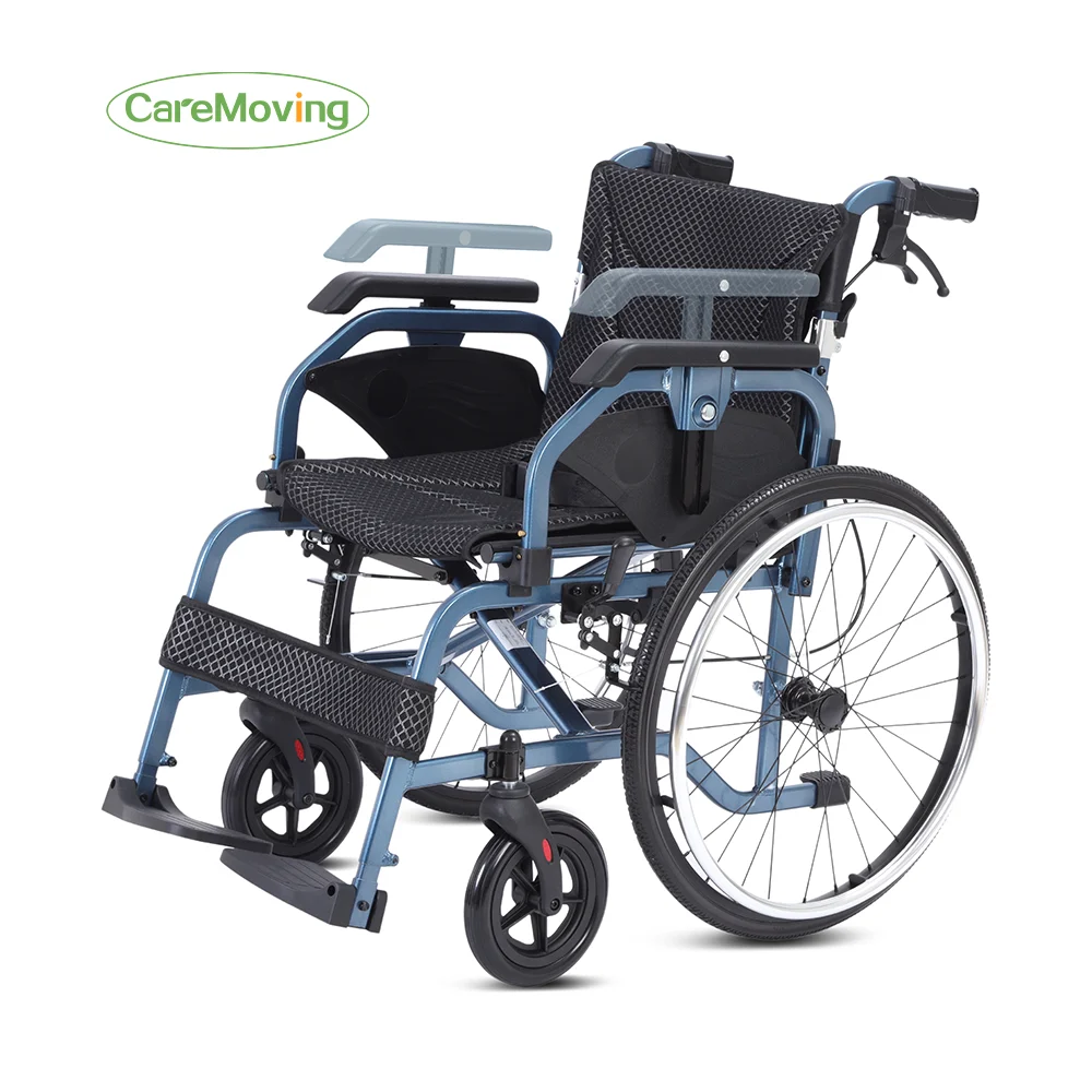 Medical wheelchair sport wheelchair lightweight manual detachable armrest and footrest wheelchair silla de ruedas manual