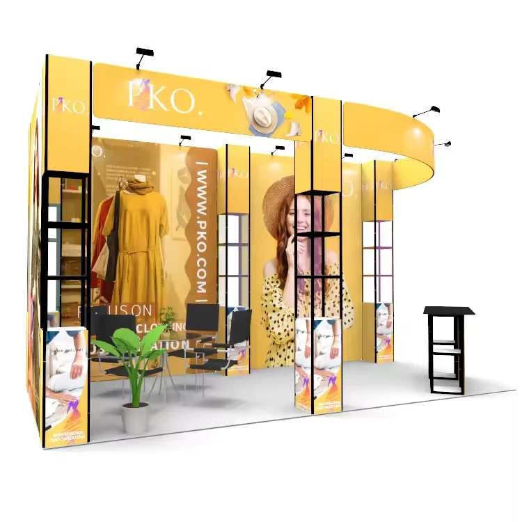 Modern Customized Design Trade Show Expo Fair Stand Portable Lightweight Easy Assemble LED Tower Exhibition Display Booth