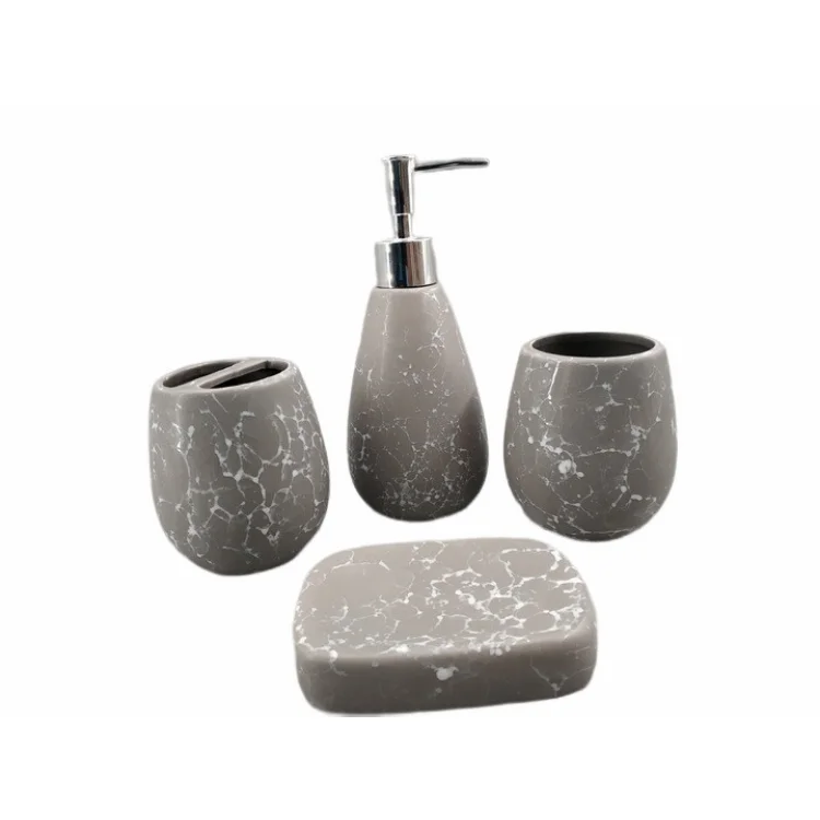 Wholesale Blue Custom Accessory Product Gold Bathroom Set