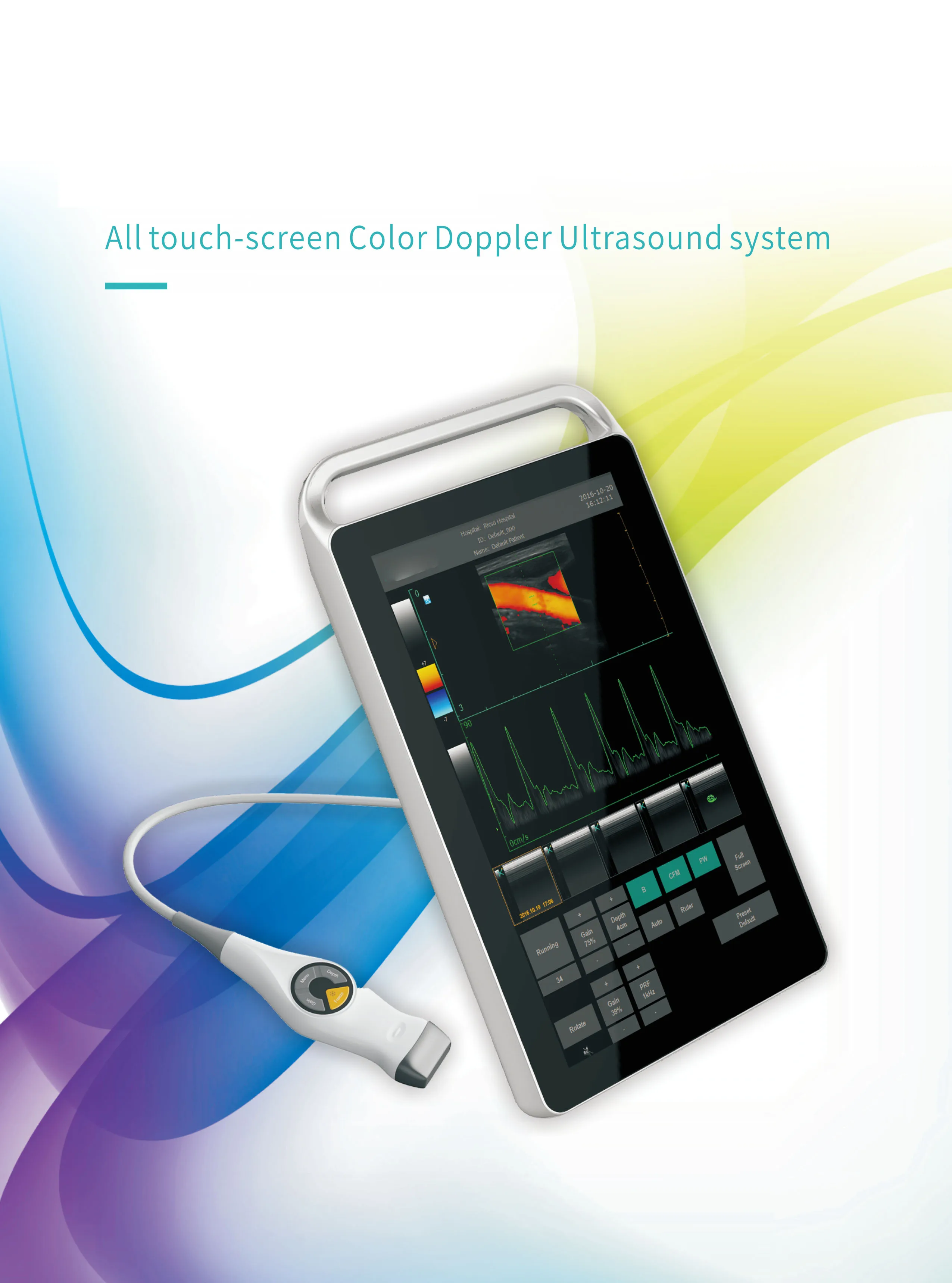  MY-A024F Mayamed all touch-screen color Doppler ультразвуковая система машина с зондами для