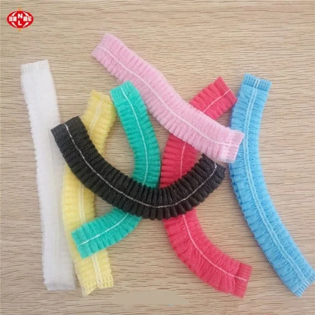 Nonwoven PP Clip Cap With Single Or Double Elastic By Factory Disposable Mob Cap For Shower Use