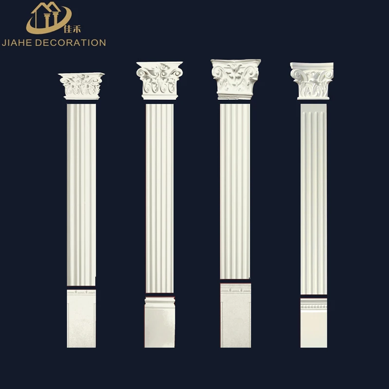 
traditional classic pop design polyurethane/PU foam roman pillar design door & windowflat panel moulding surrounding 