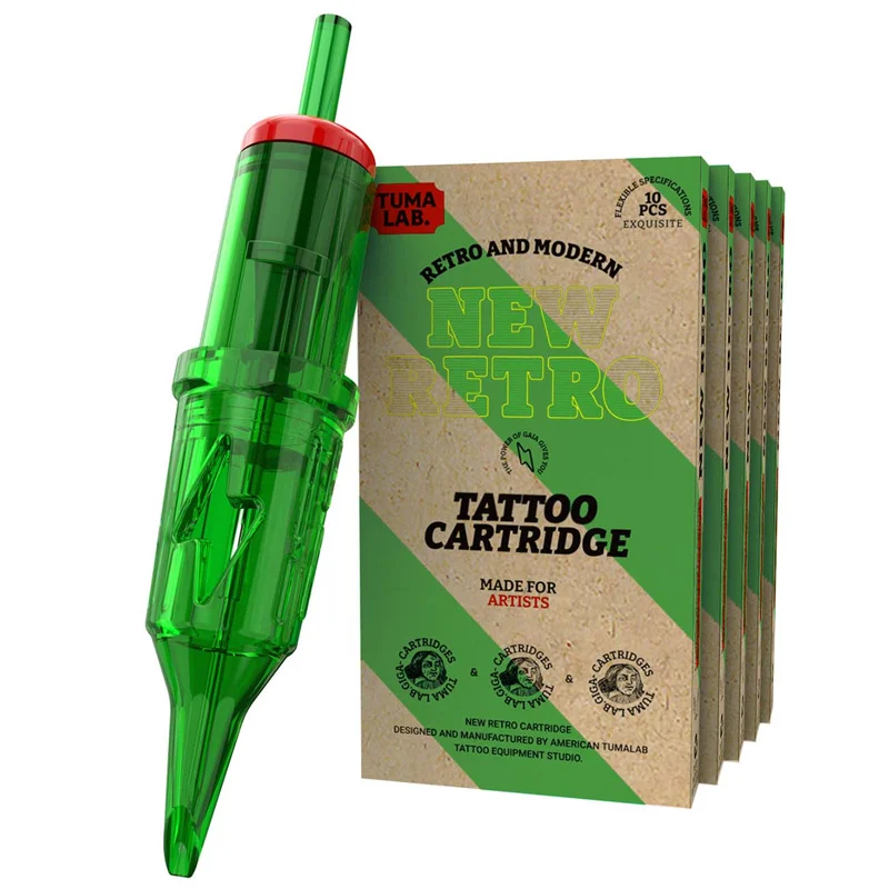 Tumalab green Tattoo Needles Cartridge For Tattoo Accessories 3RL 5RL 7RL 9RL 11RL Tattoo needle round needle