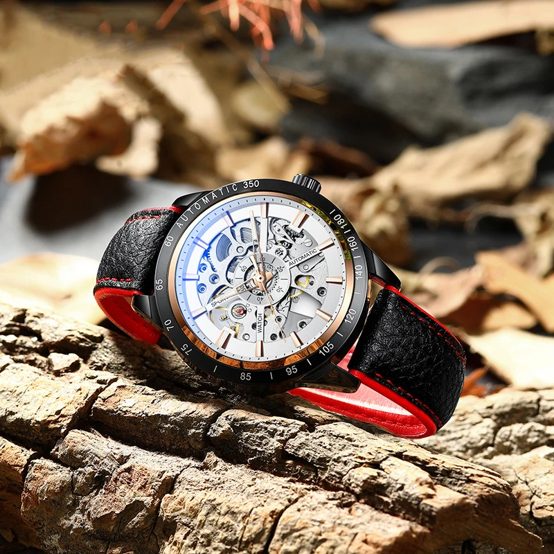 
Custom OEM Luxury Brand Mens Mechanical Watches Automatic Relogio Masculino 