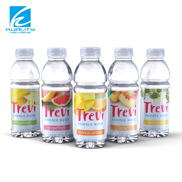 Mineral Water Label Shrink Sleeve PVC Shrink Wrap Bottle Labels For Water Bottles With Logo Printing
