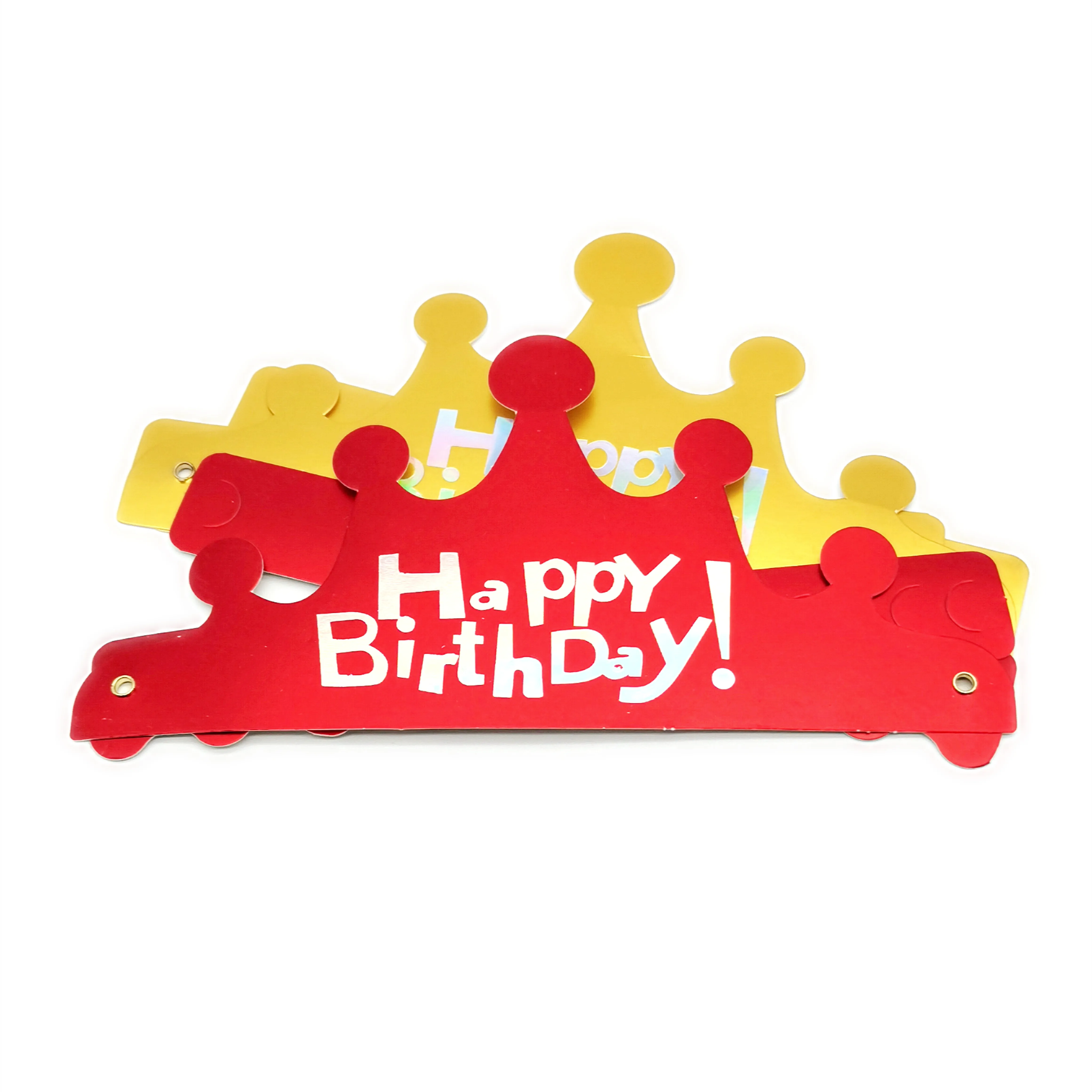 Wholesale Custom Golden King Crowns Gold Foil Paper Party hats for Birthday Celebration Photo Props