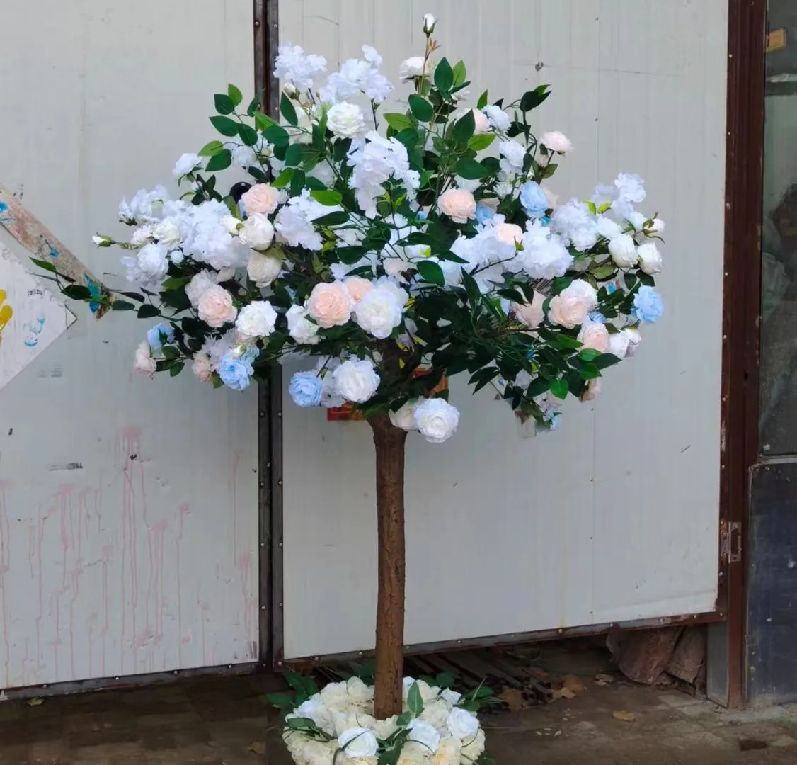 Artificial Cherry Blossom Tree White Pink Artificial  Indoor Outdoor 3ft 4ft 5ft Customized Flower Cherry Blossom Tree