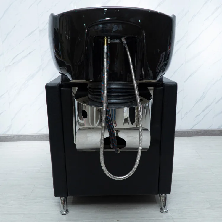 Hair salon furniture backwash unit hair wash chairs head washing bed black shampoo chair