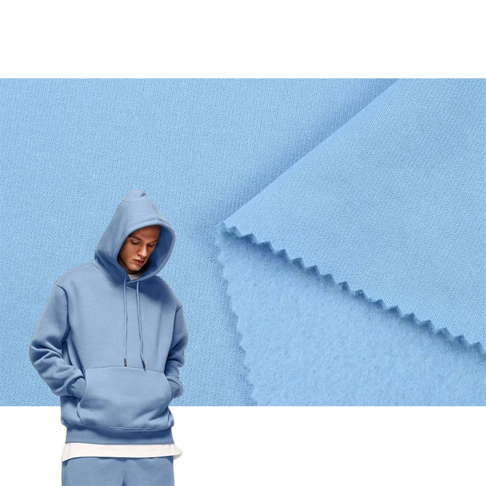 ZM014 Cheap Wholesale Fabric Boys Streetwear Hoodies Fabric 100%Polyester Thick Fleece Fabrics