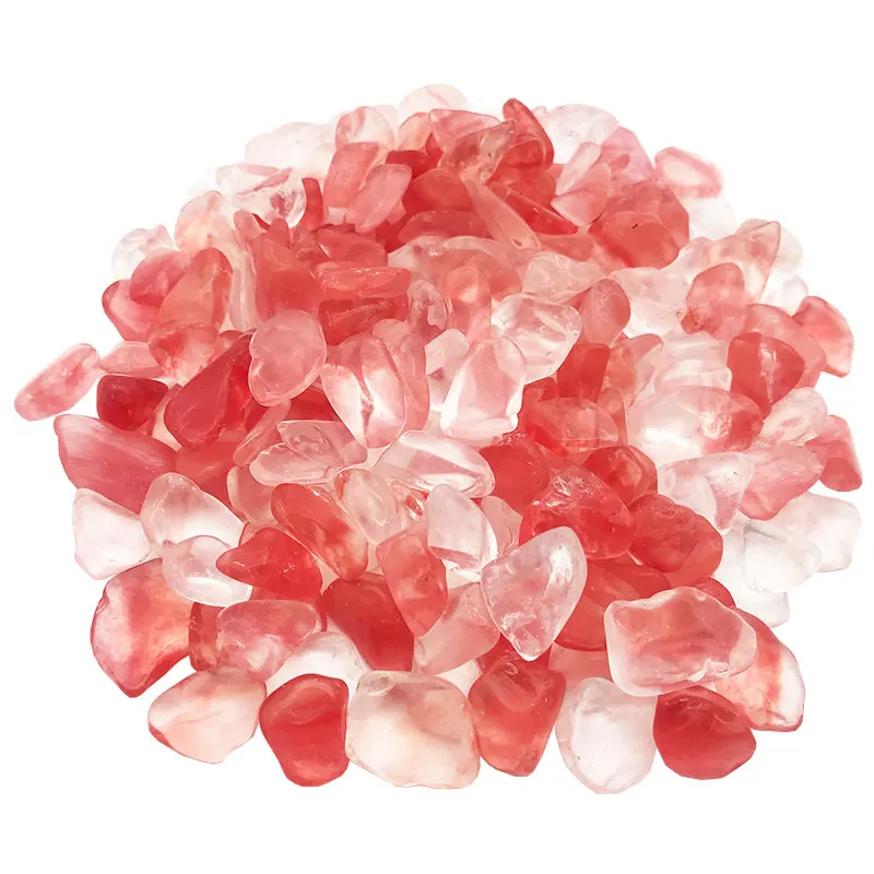 Wholesale Natural Crystal Stones Red Melting Stone Rock Quartz Tumbled Crystal Gravel for Healing Decoration