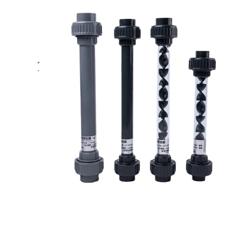 High Quality Free Sample Pvc Pipe Fittings and Valves Water Supply Pipeline PVC Static Mixer