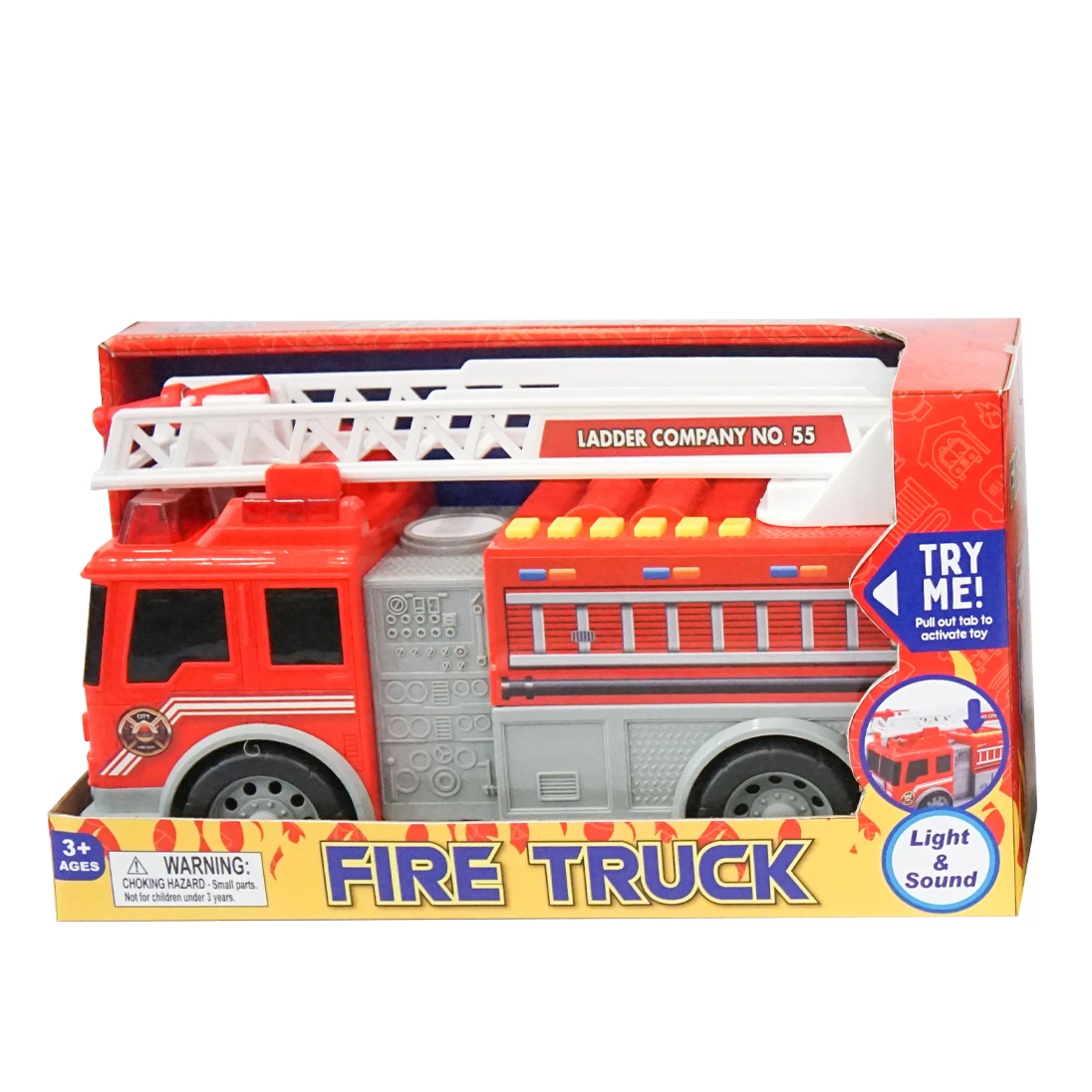 FIRE TRUCK /GARBAGE TURCK WITH LIGHT&SOUND USE 3*AG13 BATTERIES INCLUDED