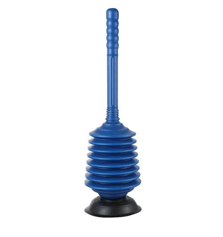 Professional Bellows Accordion Toilet Plunger, High Pressure Thrust Plunge Removes Heavy Duty Clogs from Bathroom Toilets