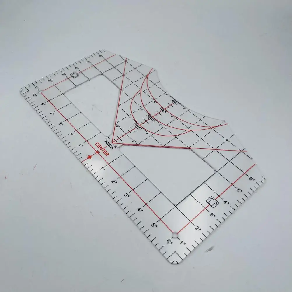 T Shirt Ruler Guide Protective Film Calibration Ruler Round Neck T-Shirt Centering Alignment Tool Tshirt Ruler