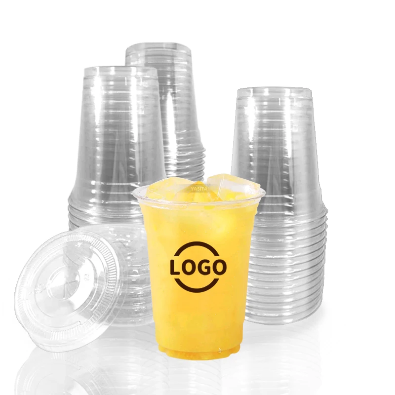 good quality cup PET 7 8 9 10 12 14 16 20 24 30 32 oz all size can be customized logo plastic pet cup
