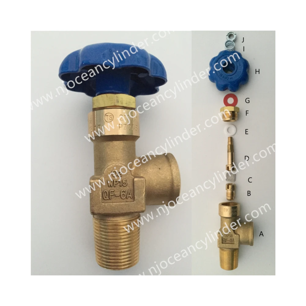 CGA540/QF-7B /QF-6A valve Oxygen Use and Steel Material hot sale factory supply helium gas cylinder