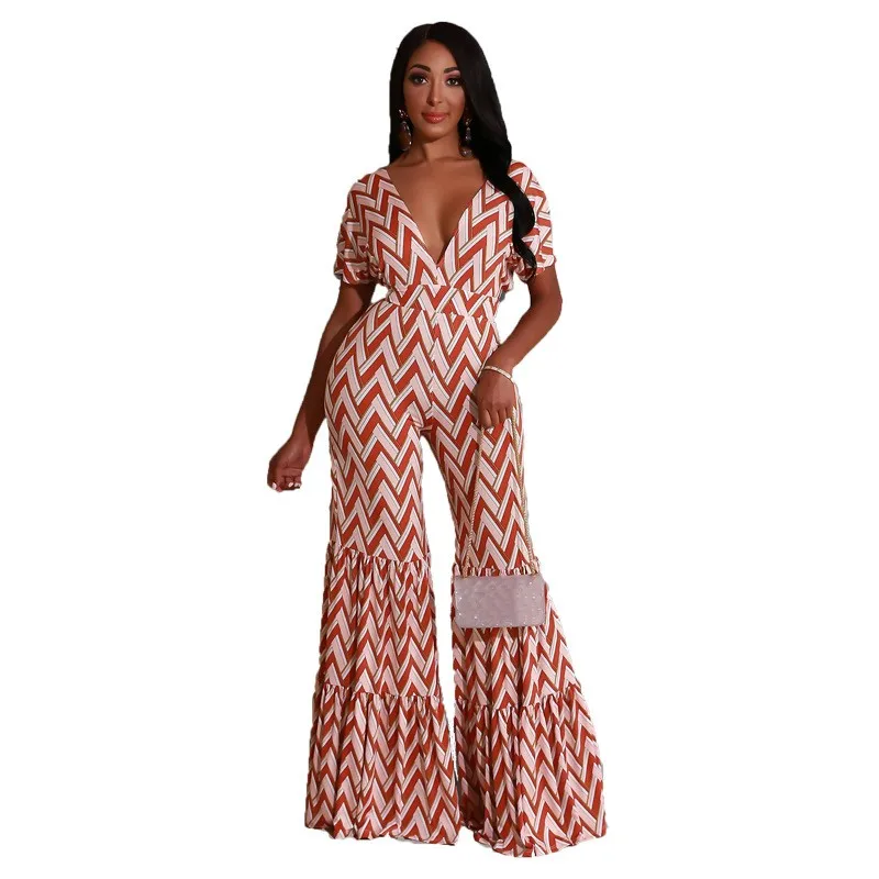 Various wearing fashionable sleeveless african pattern jump suits for women