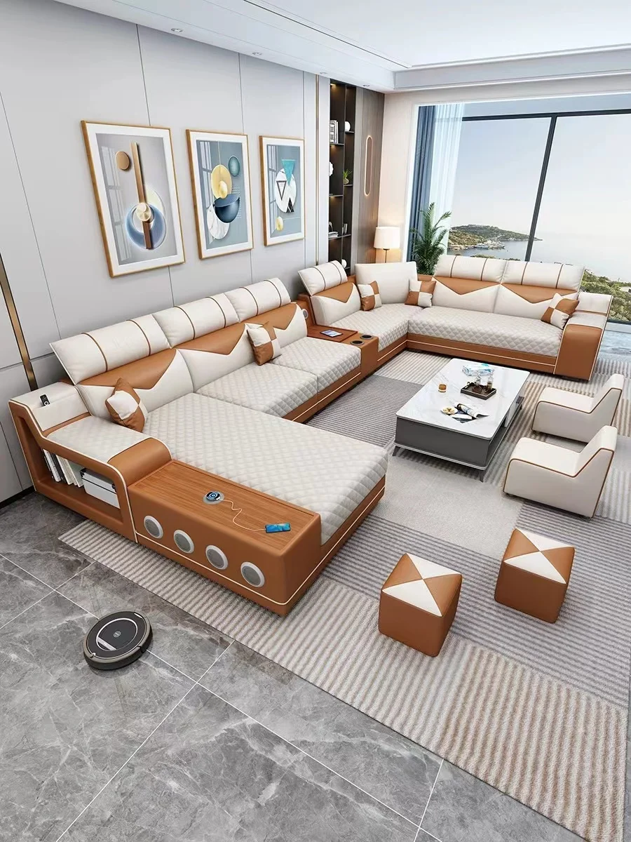 New Light Luxury Latex Detachable and Washable Fabric Sofa Simple Modern Living Room Multifunctional Furniture Combination