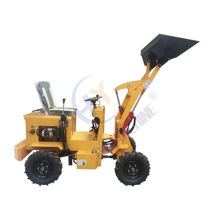 Chinese Electric Car Loader Electro / Diesel Four Wheel Small Tractor Front End Loader With Bucket