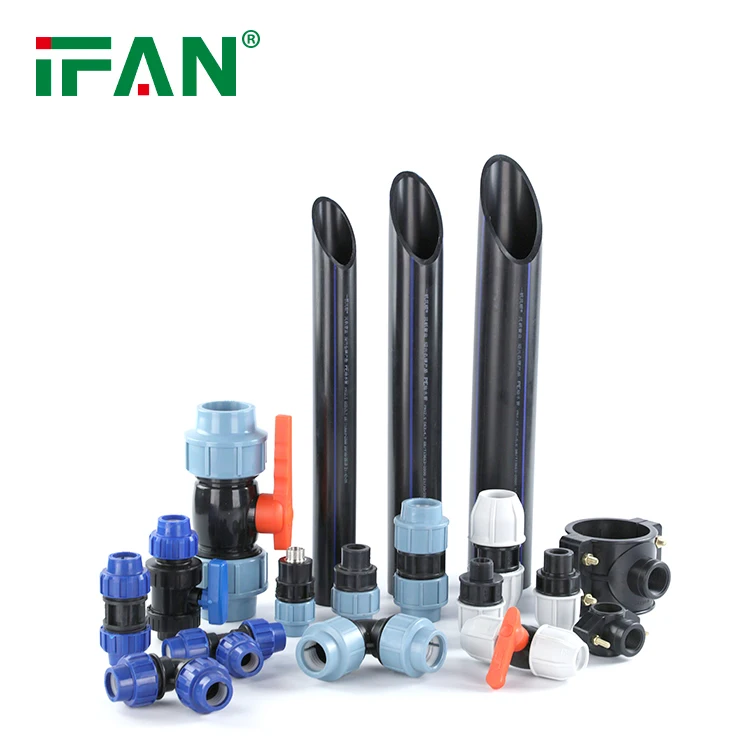 IFAN  factory price PN16 20-110mm big size full type PEHD fitting PP Compression PP fast connector for agriculture water supply