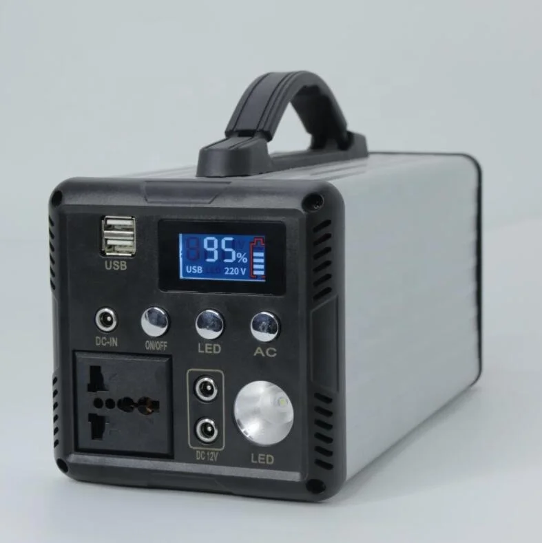 Mini Solar renewable energy with solar panel 220V ACr 5000mA capacity portable convient emergency use bank station power supply
