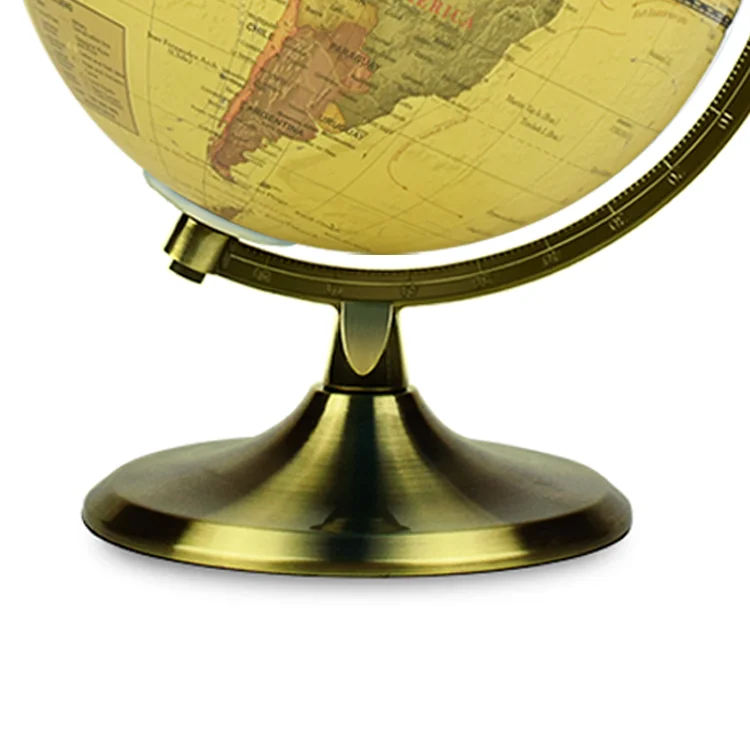 Rotating Desktop Globe Earth Geography Antique Style World Table Decor Earth Globe