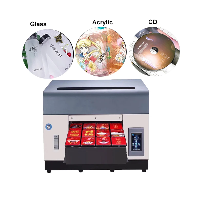 Signkanon автоматический маленький УФ планшетный принтер A3 для печати на стеклянных бутылках и