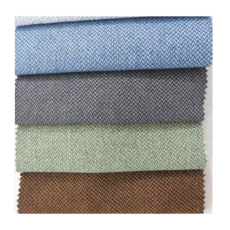 Manufacturer Customized Wholesale Home Textile Linen 100% Polyester Pure Color Waterproof Medium Weight Sofa Fabric