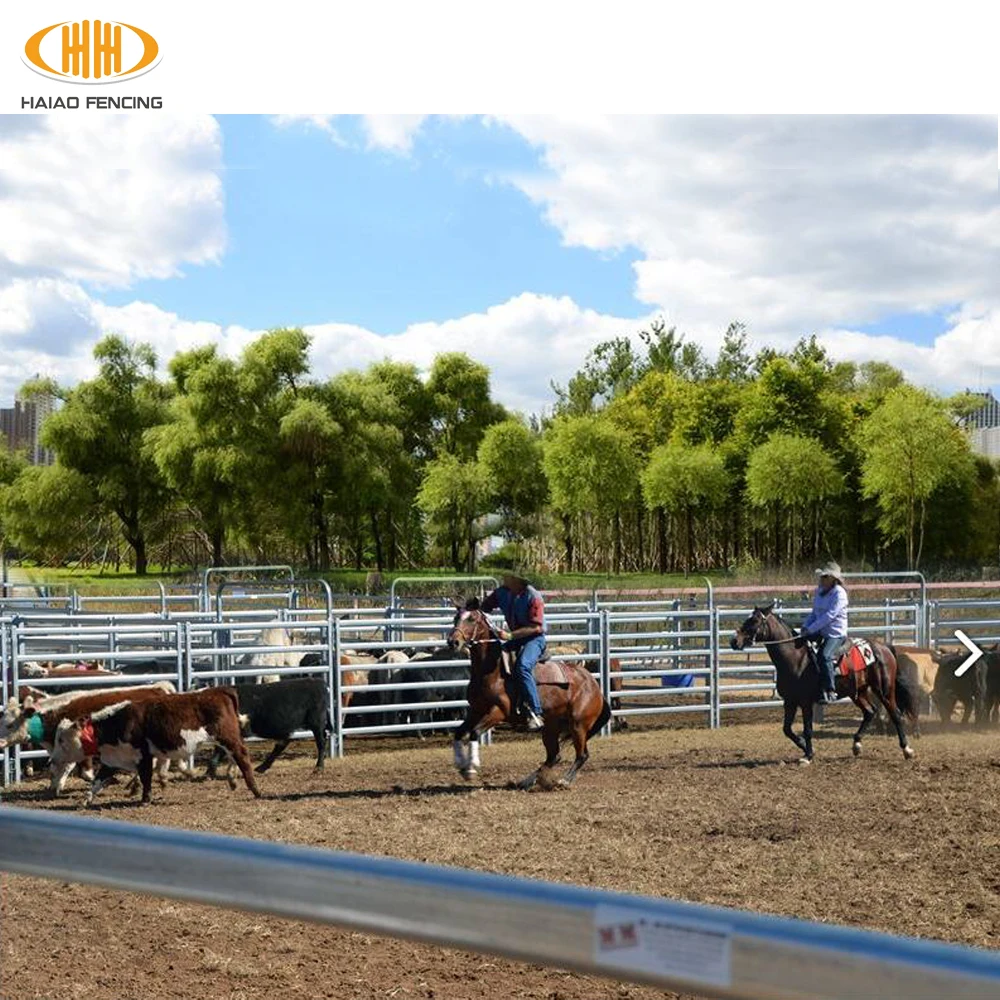 Customized american livestock corral fencing 3 or 4 rails horse paddock fence panels ranch goat cattle fence panels