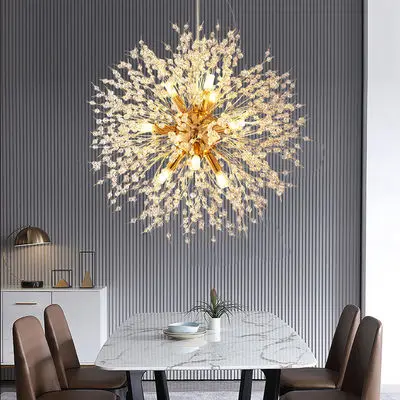 Crystal Chandelier Modern Light Luxury LED Pendant Light For Living Room Dining Room Bedroom Home Lighting Fixtures
