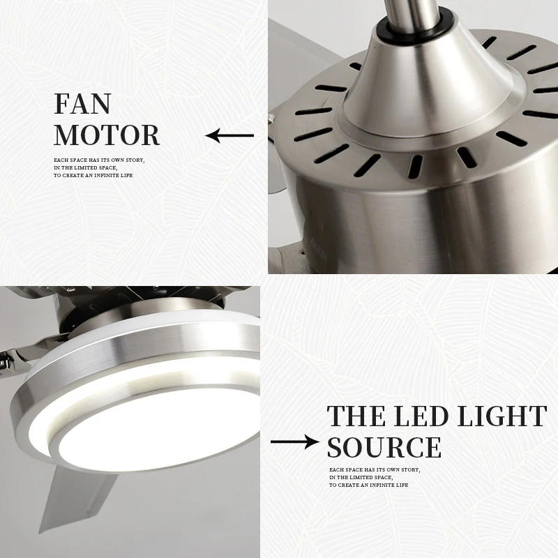 Wholesale Metal Full Copper Wire Mute Motor Remote Control AC Home LED 42 Inch bldc Ceiling Fan With Lights