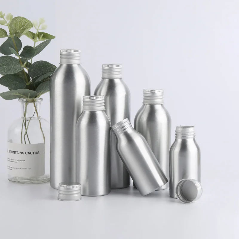 50ml 100ml 200ml 250ml 500ml 1000ml 1250ml Matte Anti-theft Screw Cover Separate Bottling Aluminum Bottles For Essential Oils