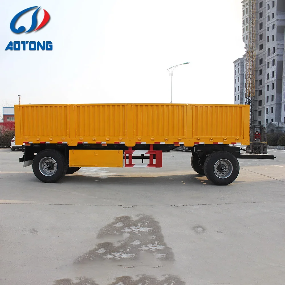 4 ton 4wheel double axle farm trailer 10 ton tractor trailerfor sale