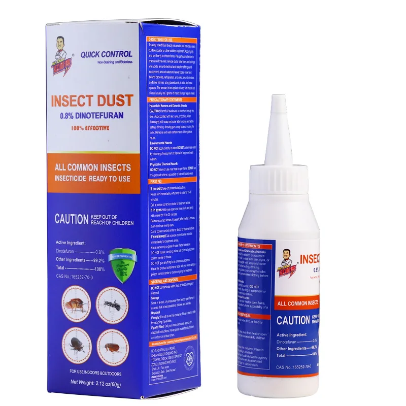 Mr.Zhao Insecticide Dust Safety Household 60g Bottled Pest Killer Dust BedBug Killer Ant Fly Cockroach Control