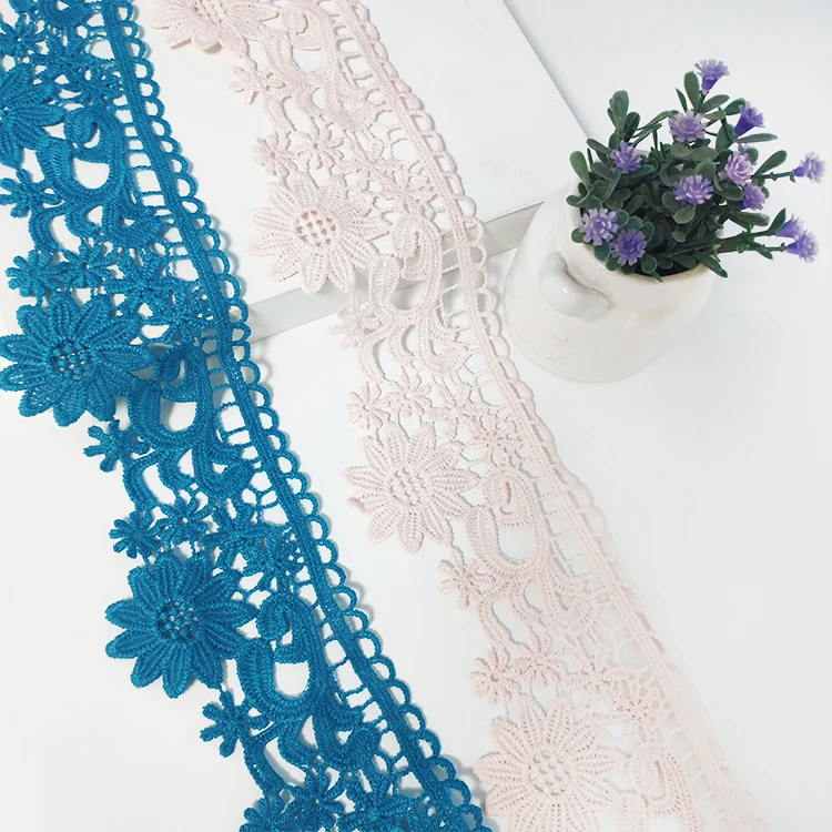 Hot Sale wholesale water soluble lace 8cm clothing accessories skirt elastic lace