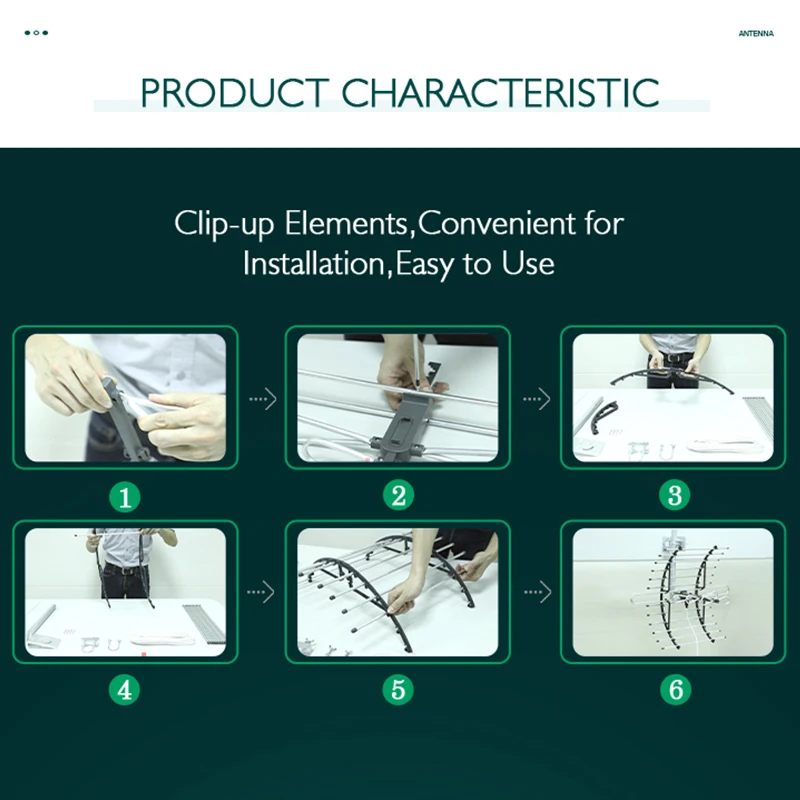 
GREENTEK Home UHF outdoor tv aerial HDTV antenna for wide frequency range 