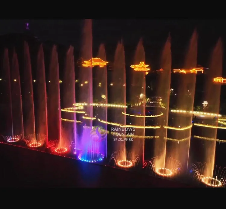 Guangdong Supply Turnkey Dancing Fountains Customized Lake Floating Music Performance Water Fountain