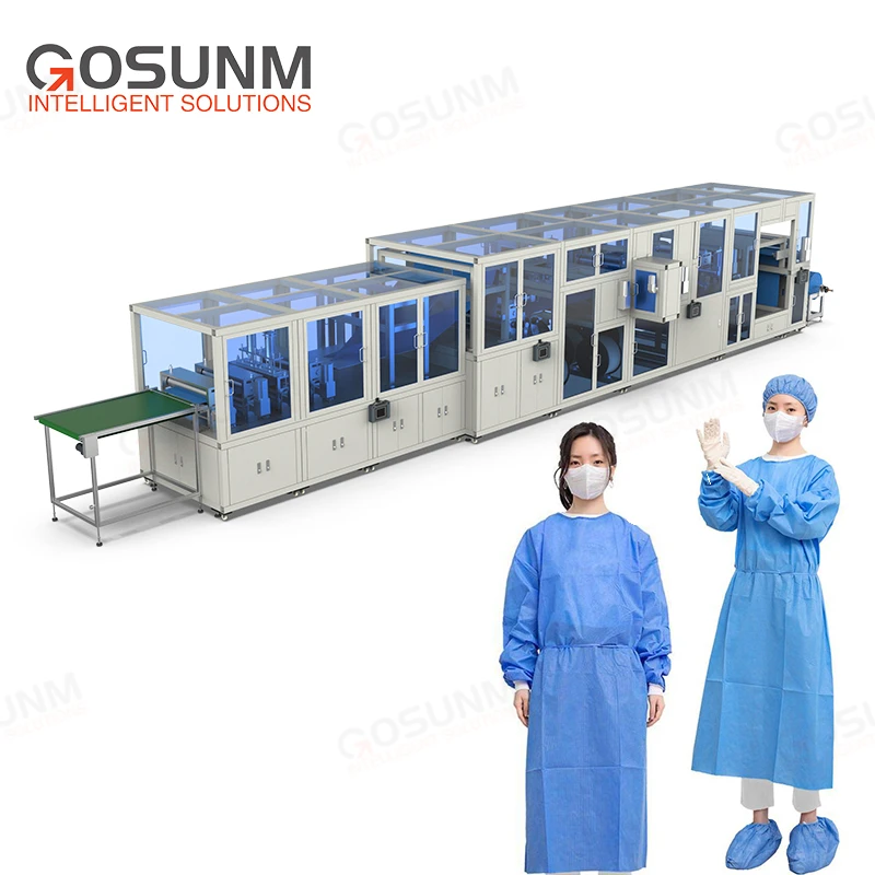 Gosunm профессиональная пользовательская полностью автоматическая одноразовая машина для производства нетканых хирургических костюмов с защитной