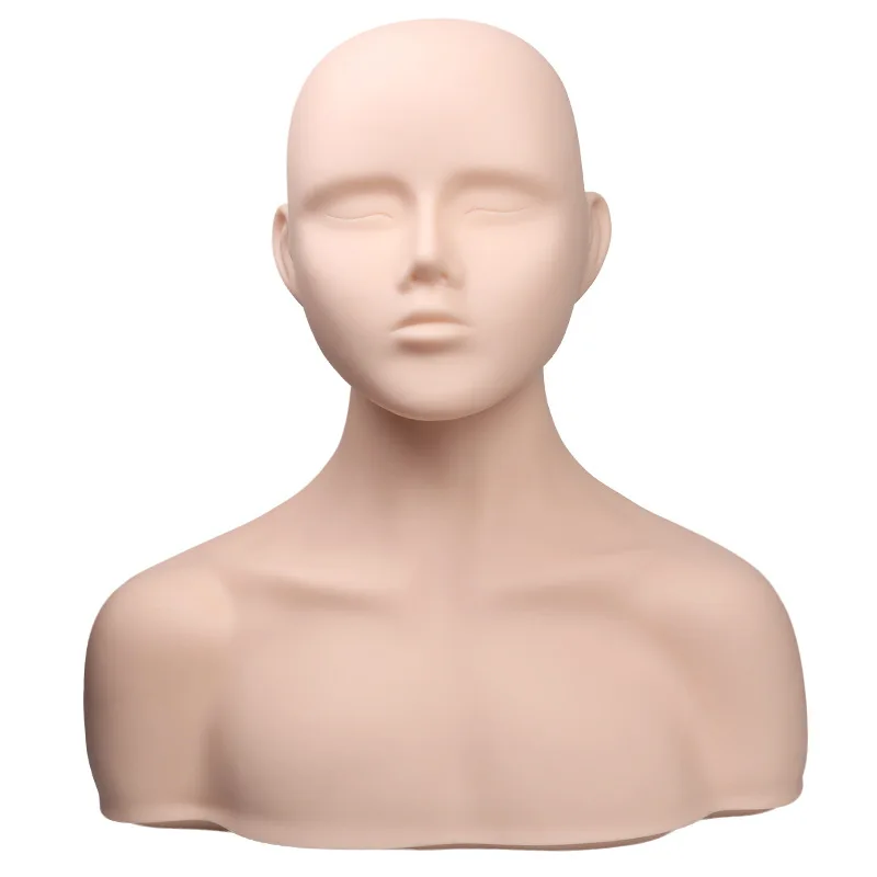 new beauty makeup acupuncture massage skin care training mannequin head soft plastic insert needles