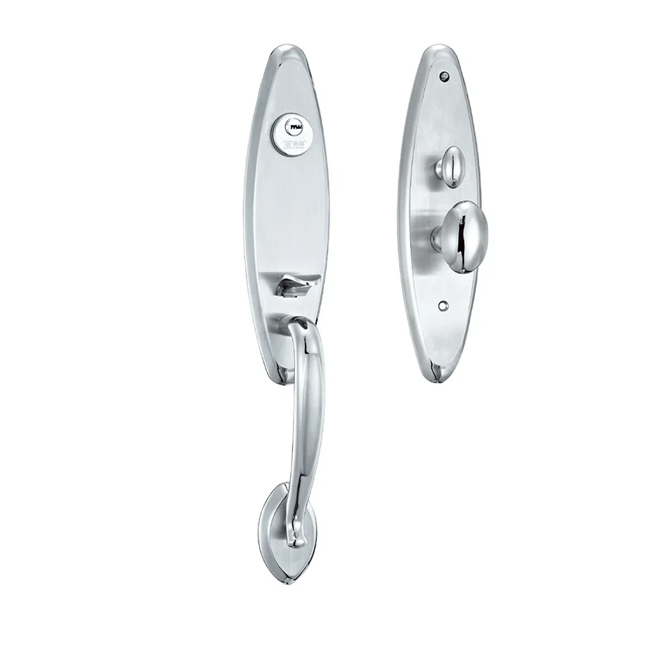 Simple Design Zinc Alloy Grip Handle Entrance Mortise Key Door Lock
