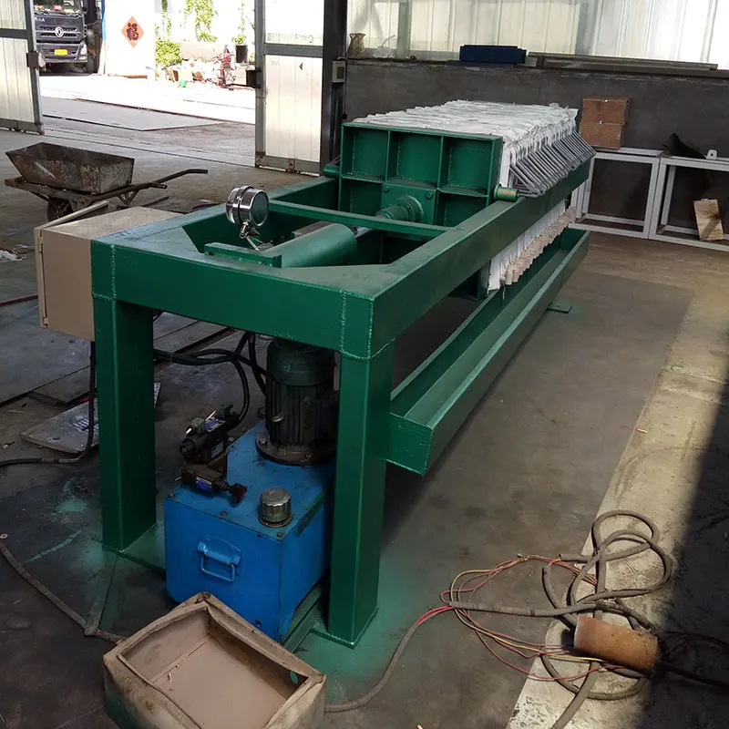 
Plate and frame mud dewatering machine for sludge filter press 