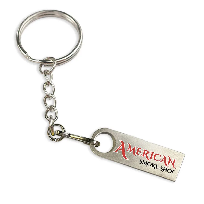 wholesale printed logo metal stick mini flash drive keychain flashlight usb custom