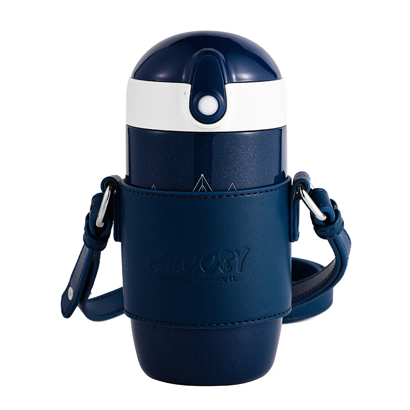 Детский термос, милая кружка, детская соломенная бутылка для воды с кружкой, с рукавом, с утолщением, из нержавеющей стали