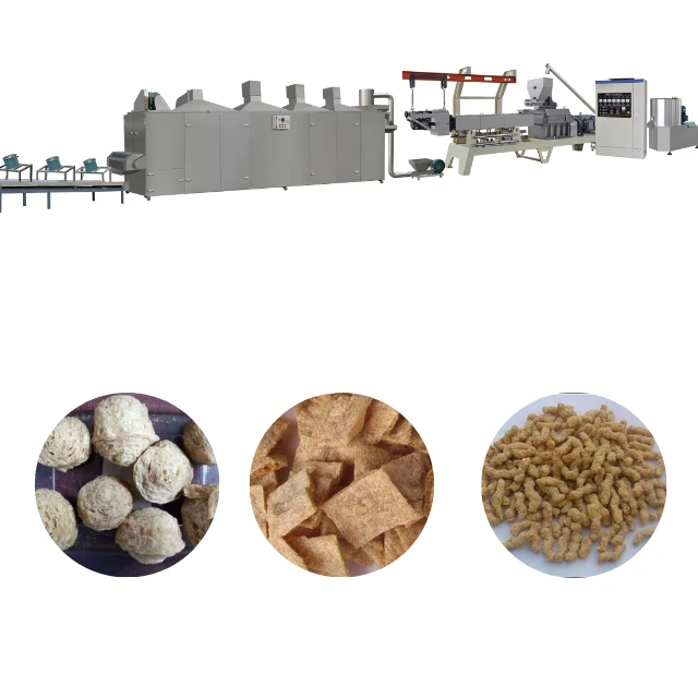 Automatic Textured vegetarian protein TVP artificial meat plant extruded soya protein making machine