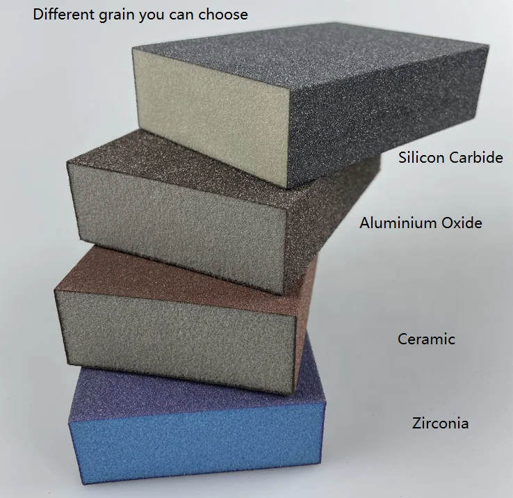high density  flexible Silicon Carbide  four side abrasives sanding  sponge sanding  block abrasive foam block